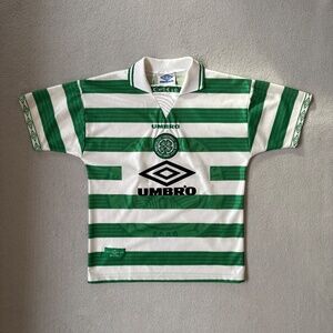 Celtic FC Vintage 97/98 Home Kit By Umbro Size Youth Large